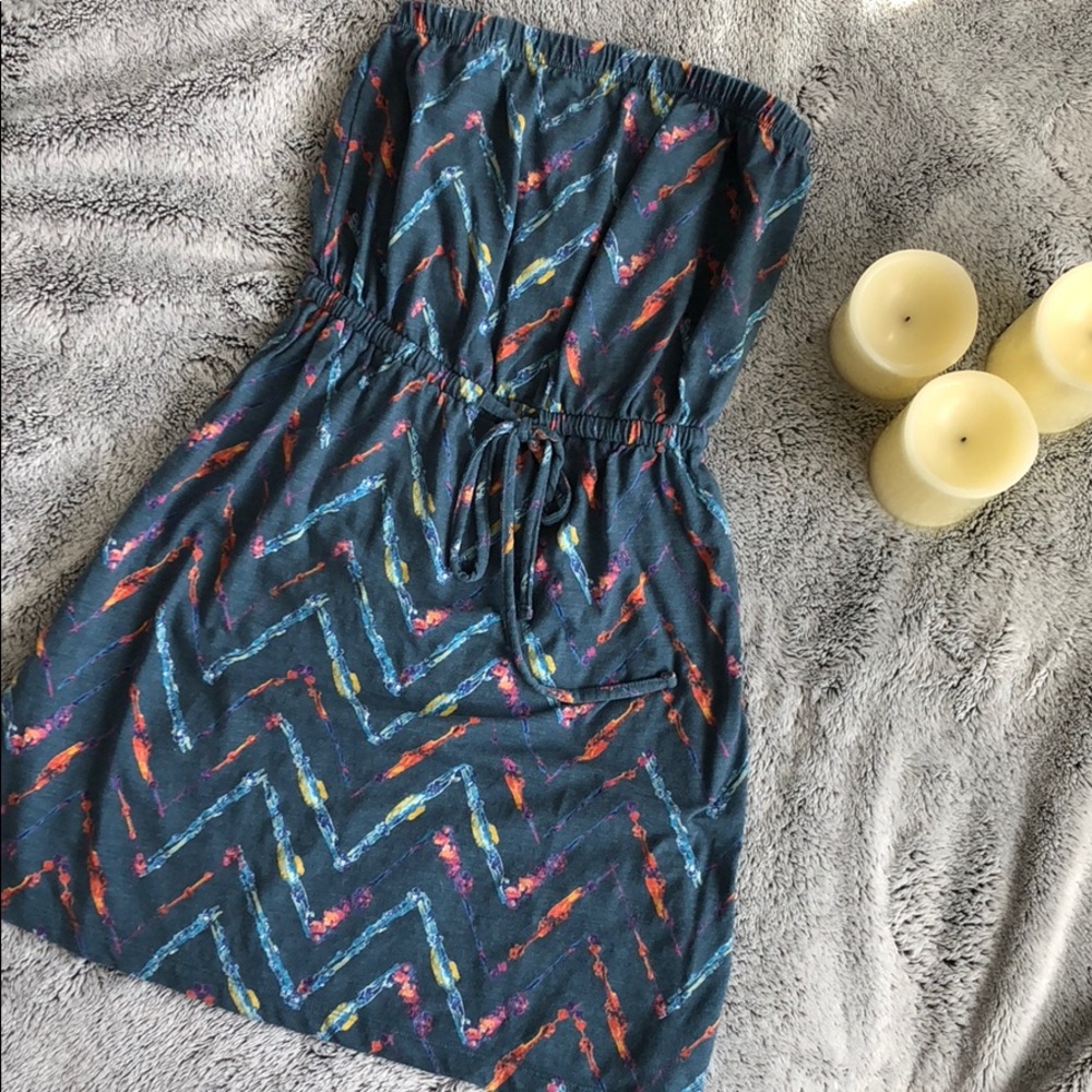 Strapless Printed Sundress